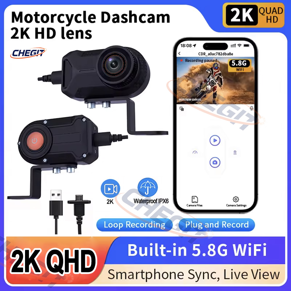 Motorcycle DVR 2K HD WiFi With - đánh giá và giá Photographic Memory