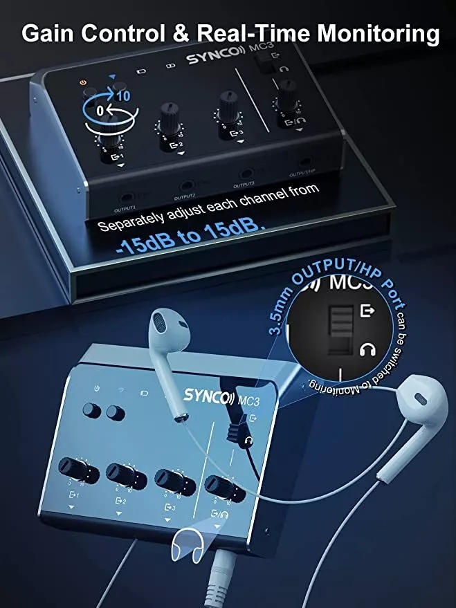 Synco MC3 Lite Audio Mixer 4 C - đánh giá và giá Photography Videos Free