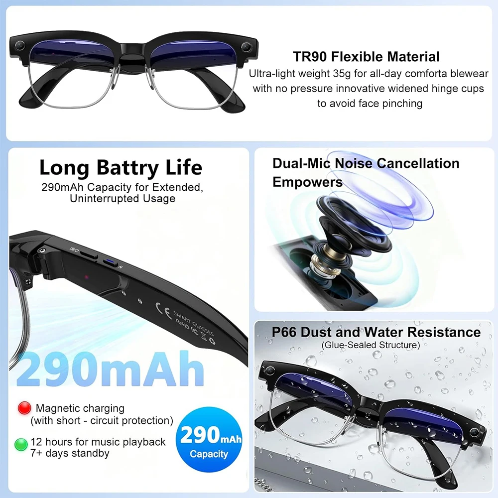 4K Smart AI Glasses 8MP Camera - đánh giá và giá Photography Japanese