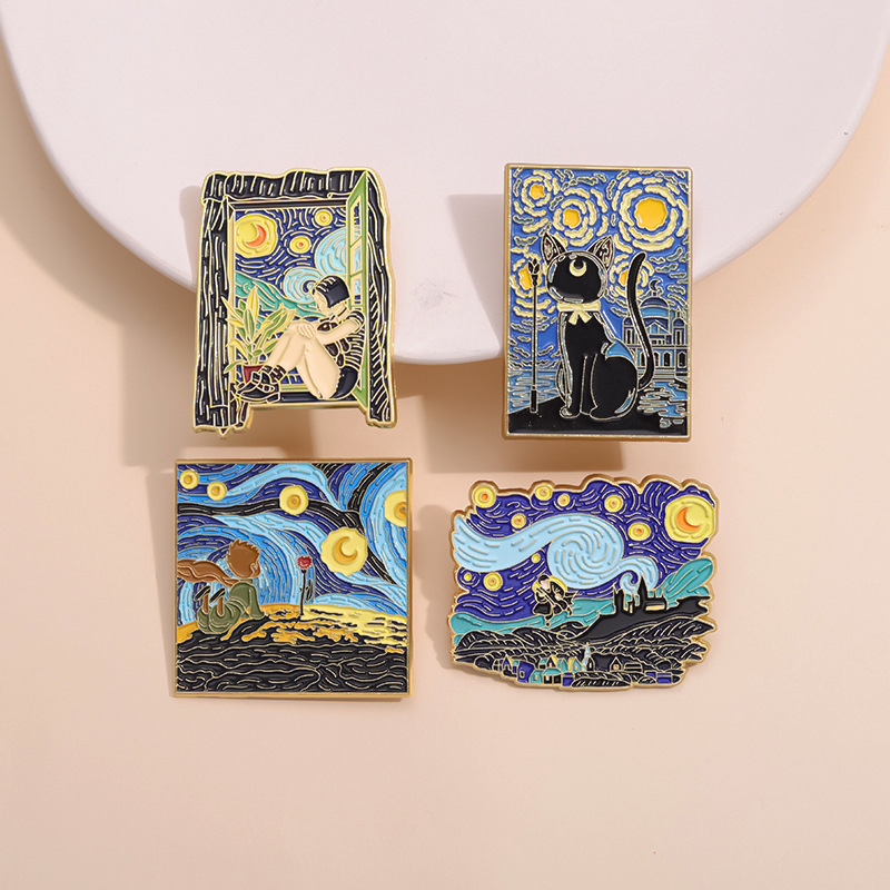 Fairy Tale Oil Painting Brooch - đánh giá và giá Photography Geometry