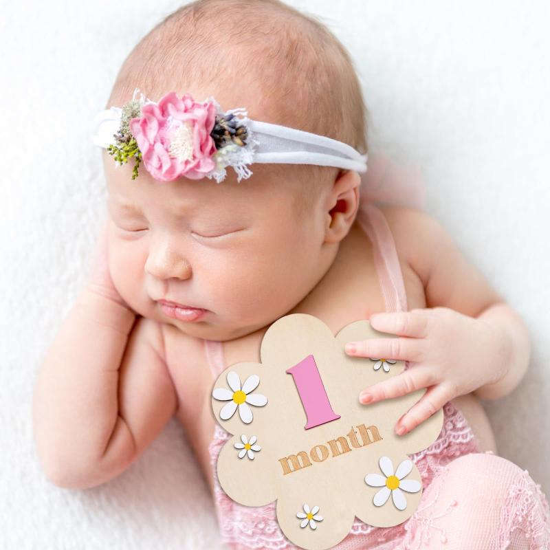 [J] Wooden Baby Monthly Milest - đánh giá và giá Photography Cheat Sheet